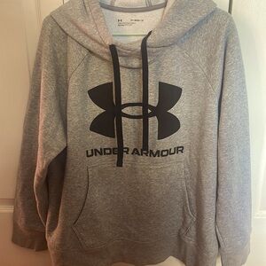 Under armour sweatshirt, gray and black, 1x cotton